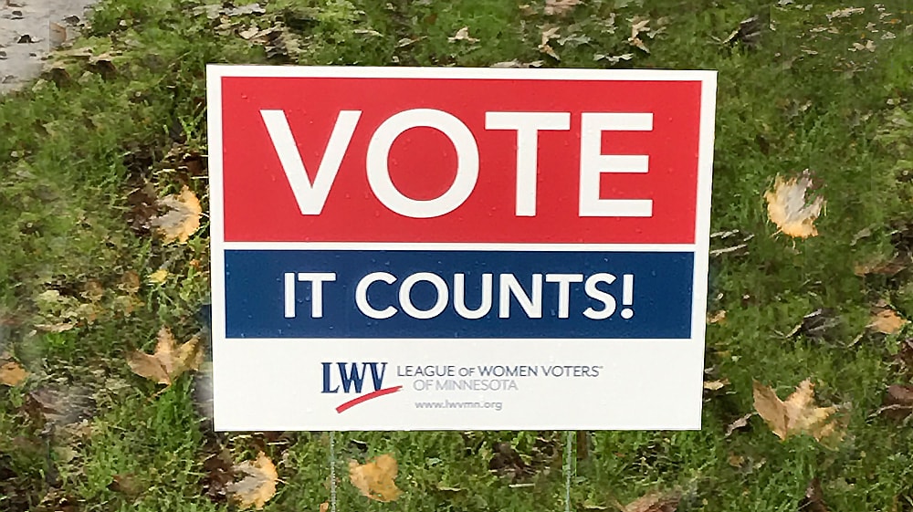 Vote it counts! yard sign.